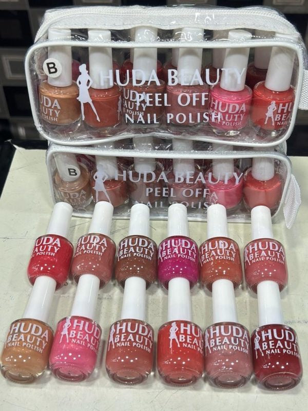 Huda Beauty Peel Off Nail Paint Variety Pack™ – 12 Trendy Hues