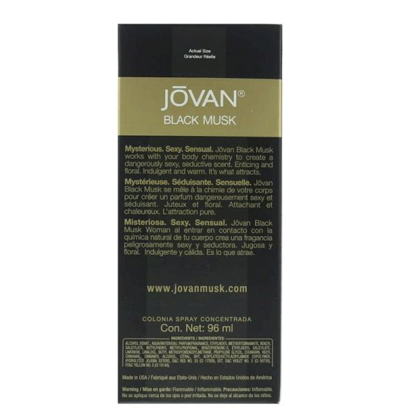 Jovan Black Musk Cologne Concentrate Spray 96ml