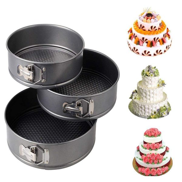 Set Of 3 Nonstick Round Shape Cake Mould Cake Pan For Baking Cake At Home