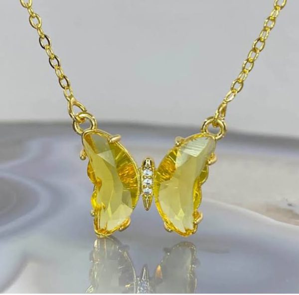 Tiny Korean Delicate Crystal Necklace Pendant ravva