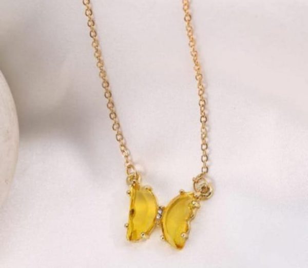 Tiny Korean Delicate Crystal Necklace Pendant ravva