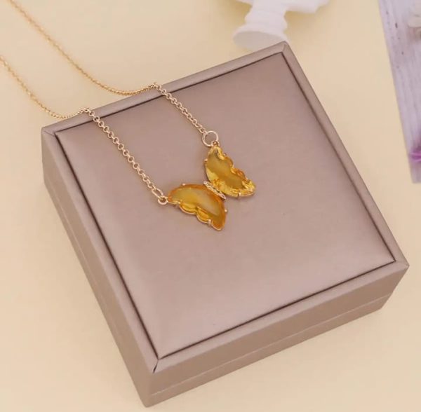 Tiny Korean Delicate Crystal Necklace Pendant ravva